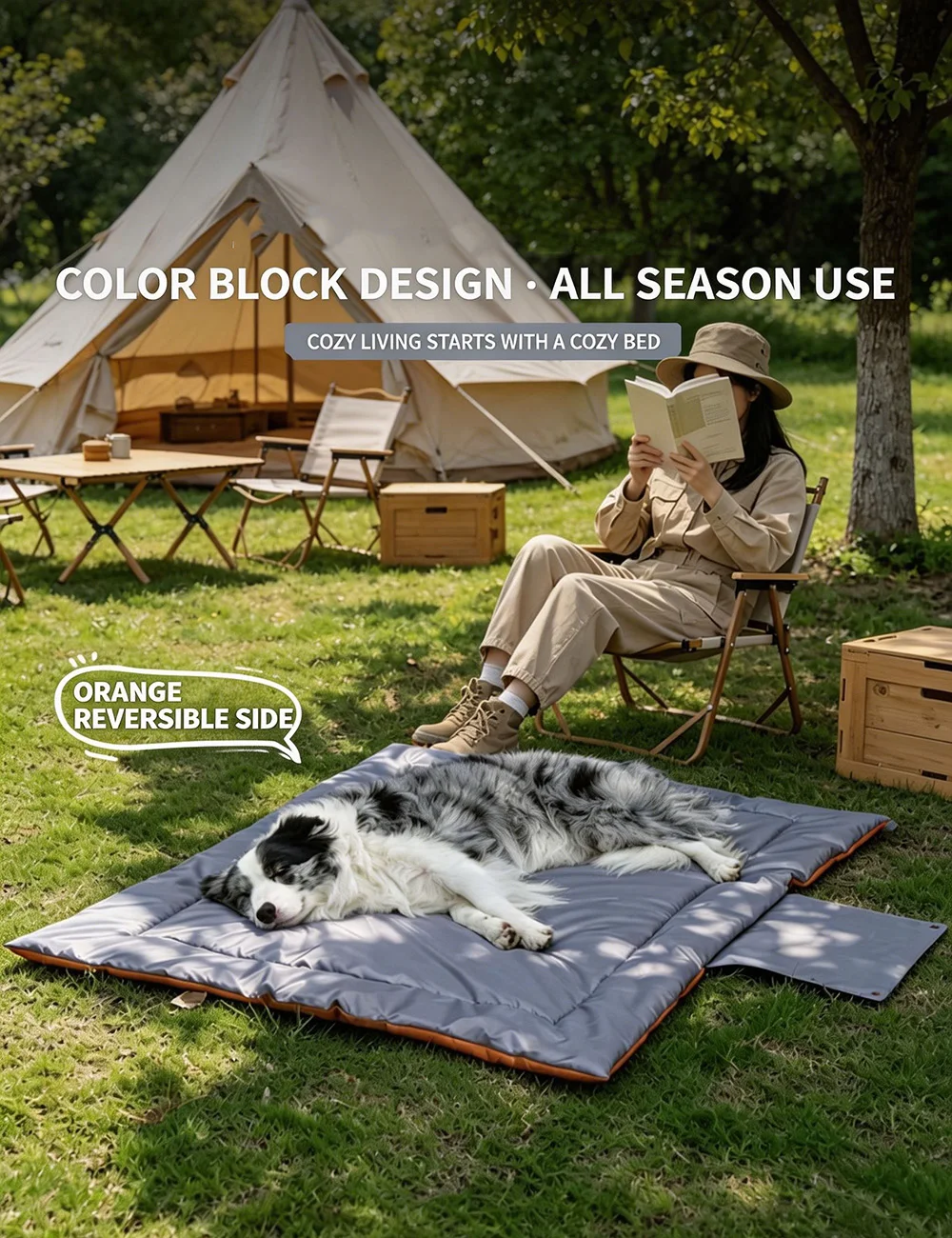Tragbare Wasserdichte Bissfeste Hundematte Waschbares Anti-Biss-Katzenbett für Outdoor-Abenteuer Leicht zu Reinigende Reisebox-Auflage Haustierbedarf – Detail 7