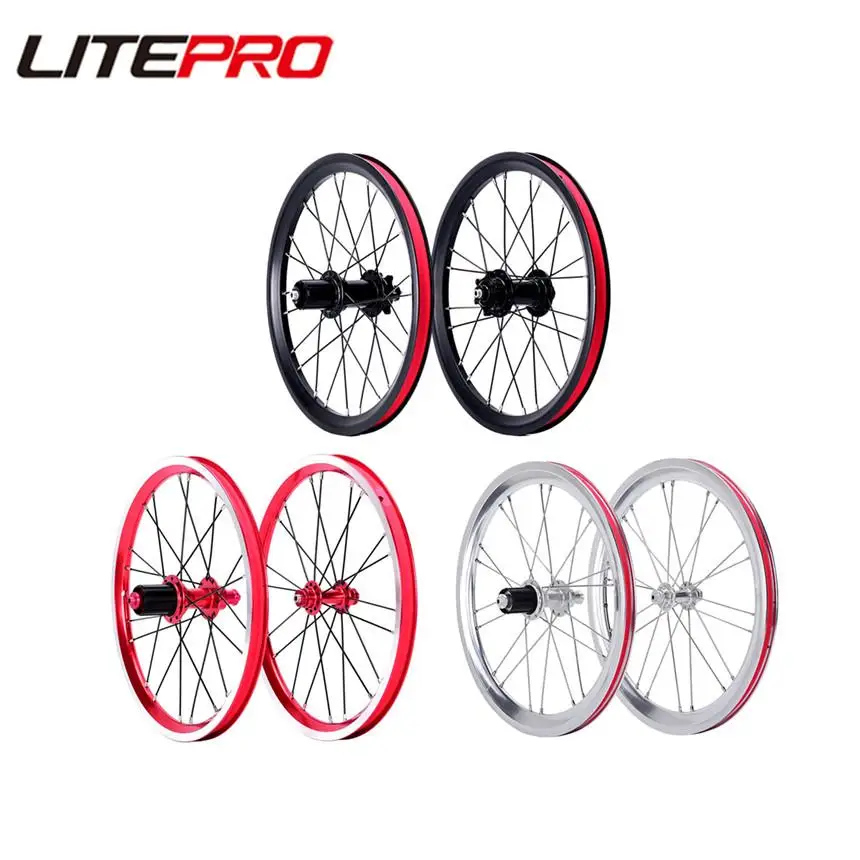 

Litepro 74x130 100x135MM Wheels Alloy Rims Folding Bicycle 20MM 11S 4Sealed Bearing 16Inch Disc V Brake Wheelset