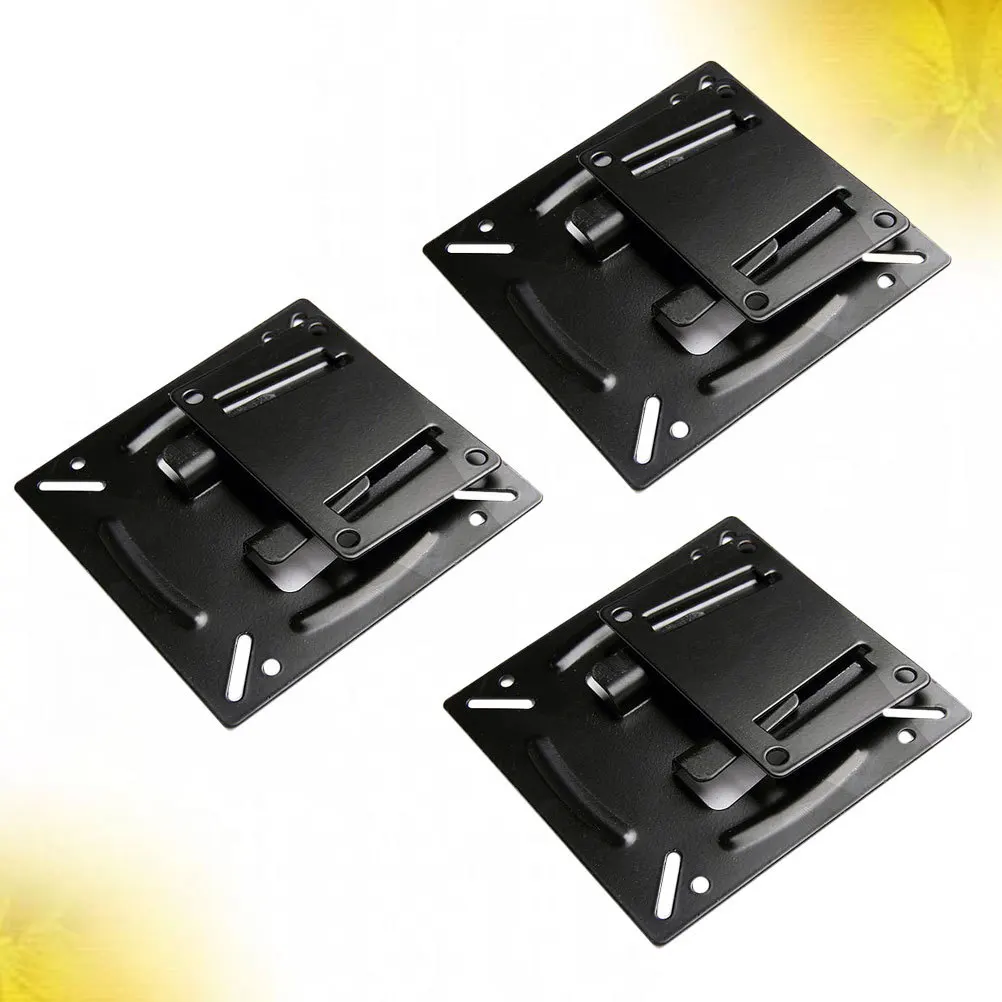 

3Pcs LCD Stand Metal Steel Adjustable Height Strong Load Bearing for Home Office Hotel Store Replacement Base