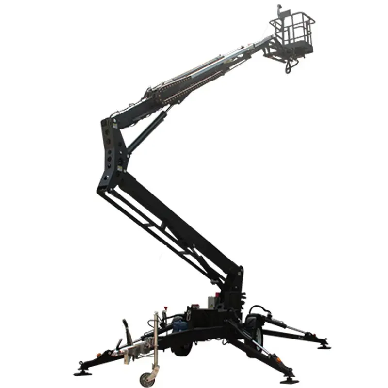 24M Aerial Man Work Lifting Platform Trailer Telescoping Electric Motor Boom Lift