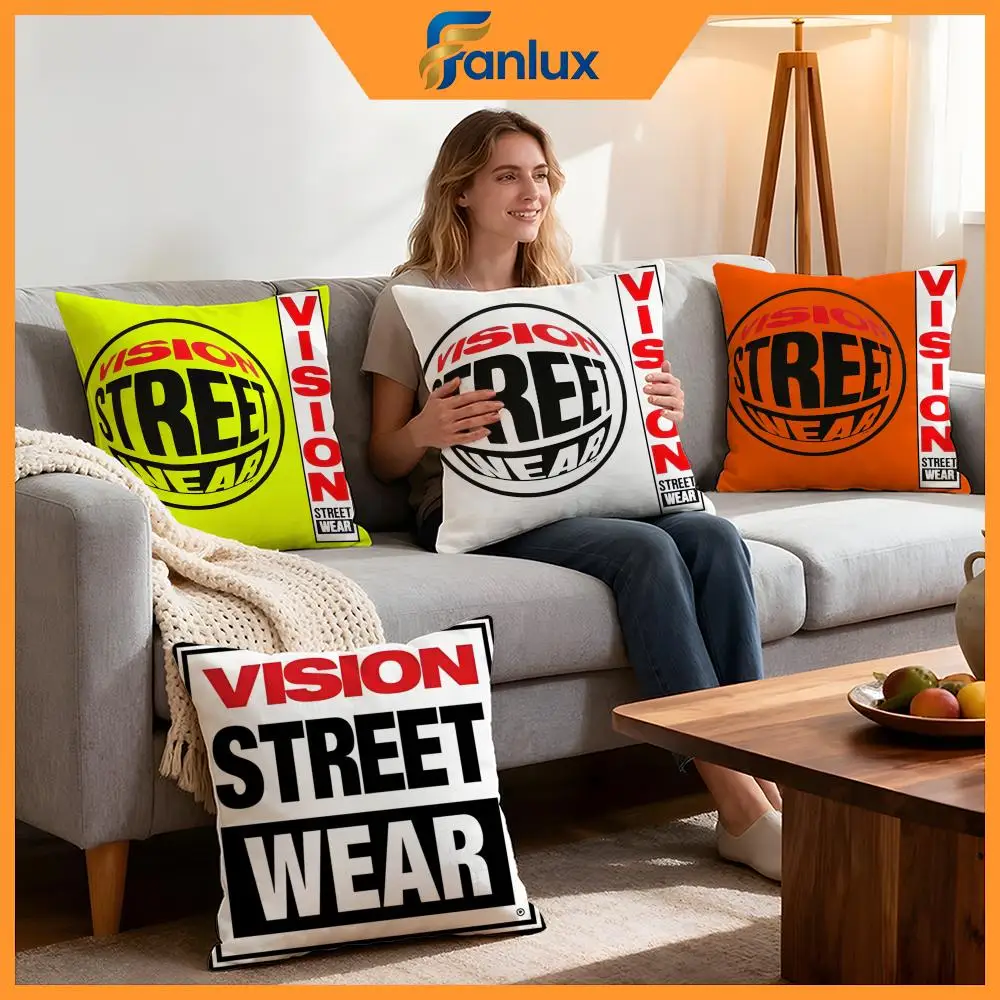 Brand Vision Street Wear Cushion Cover 4Pcs Decorative Covers Soft Cushion Case for Sofa Couch Decor 40x40 45x45 Pillowcases
