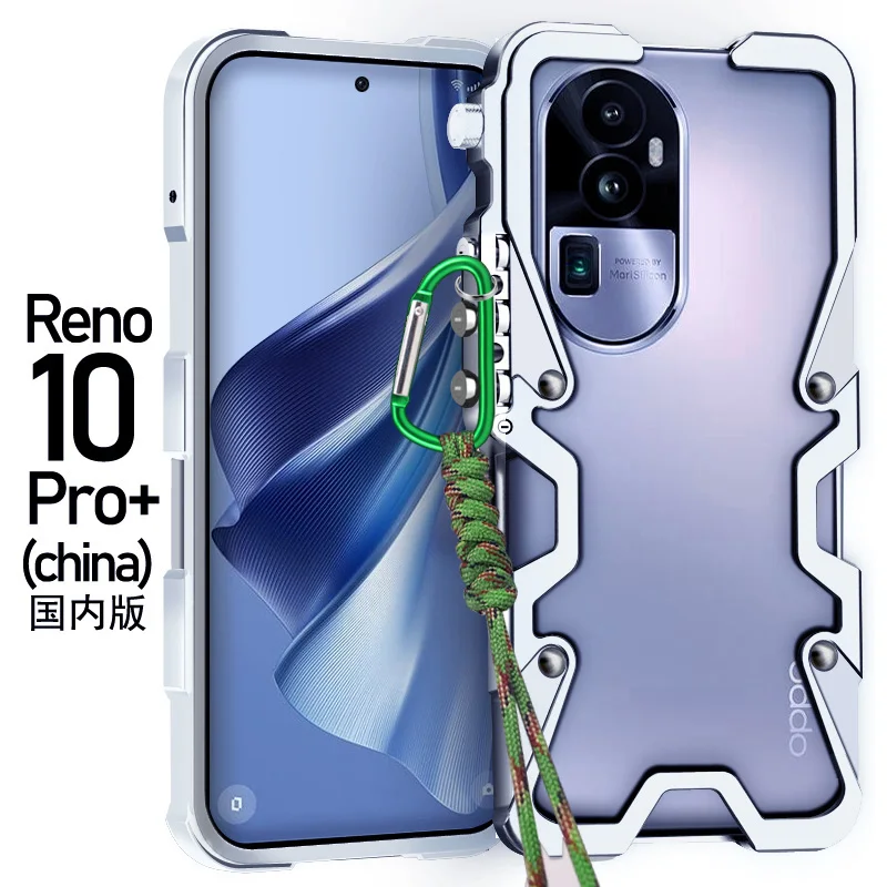 

Чехол для телефона серии OPPO Reno 10 Pro Plus, металлический защитный чехол, устойчивый к ударам и падению, механическая версия «все включено»