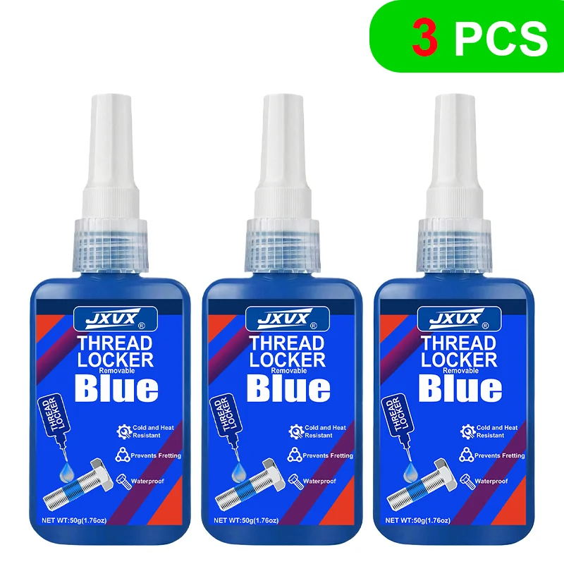 Schroefdraadborgmiddel 243 271 Schroefdraadborgmiddel (vergelijkbaar met Loctite) Anaërobe lijm Afdichtmiddel Gemiddelde tot hoge sterkte, oliebestendig, bestand tegen hoge temperaturen Blauw,