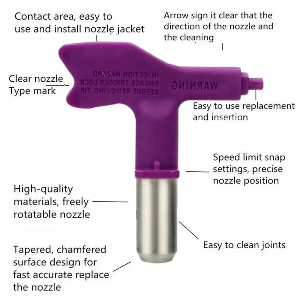 Airless Spray Tip Nozzle 209 - 655 High Pressure Airless Paint Spray Gun Nozzle Paint Sprayer Tool Three colors available