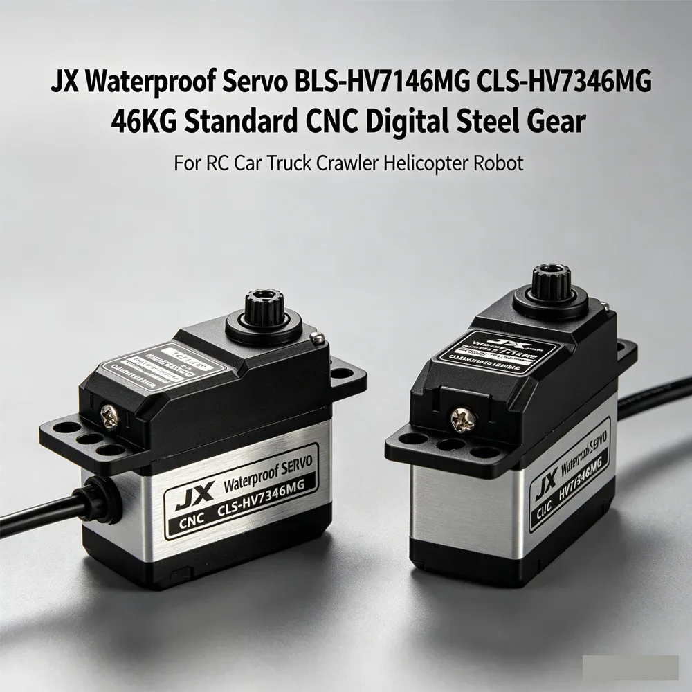 RoRuSJX Waterproof  BLS-HV7146MG CLS-HV7346MG 46KG Standard CNC Digital Steel Gear For RC Car Truck Crawler Helicopter Robo