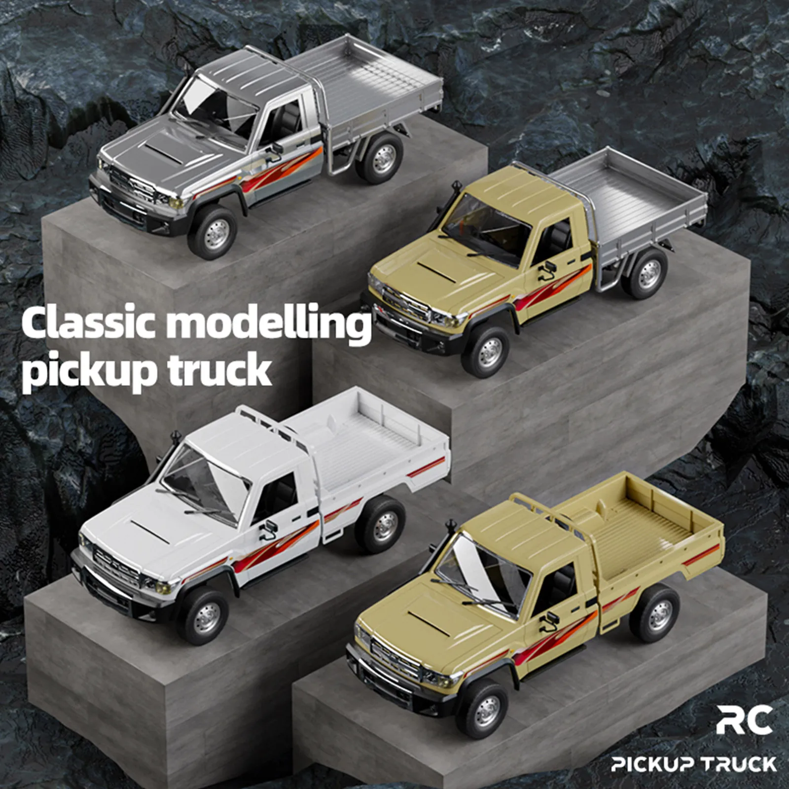 

1/14 Scale RC Truck Vintage Off-Road Model 2.4Ghz 2WD/4WD High-Speed 10mph Adjustable Suspension & Dual-Speed Modes SG-1405/1406
