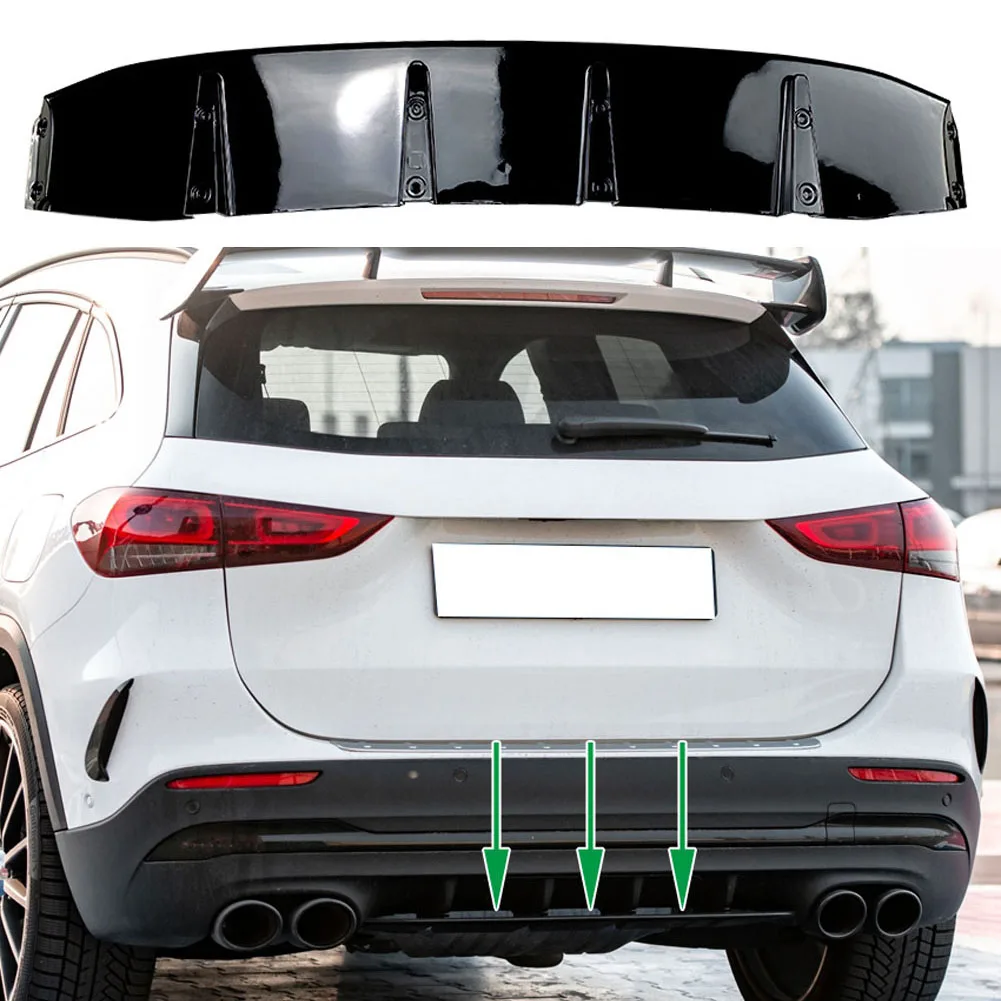 For Mercedes Benz GLA-Class H247 GLA180 200 220 GLA35 GLA45 AMG Line 2020-2023 Car Rear Bumper Diffuser Lip Splitters Spoiler