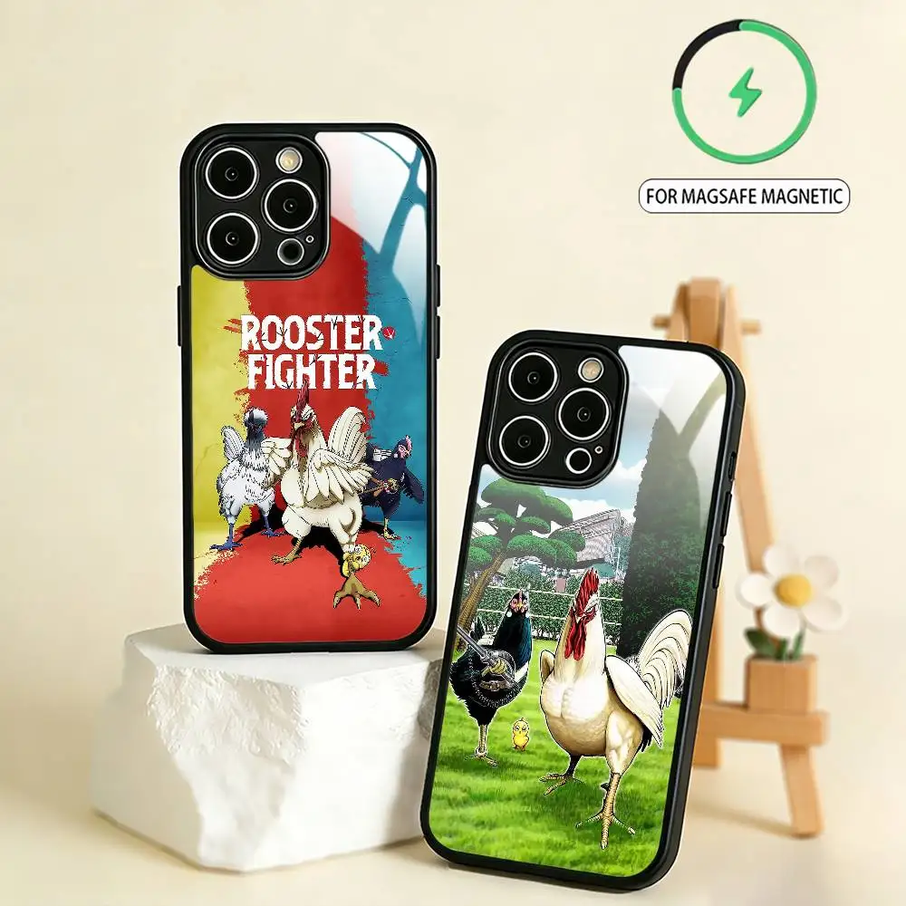 

R-Rooster Fighter Phone Case For iPhone17,16,15,14,13,12,11 Plus,Pro Max Magnetic For Magsafe Wireless Charging