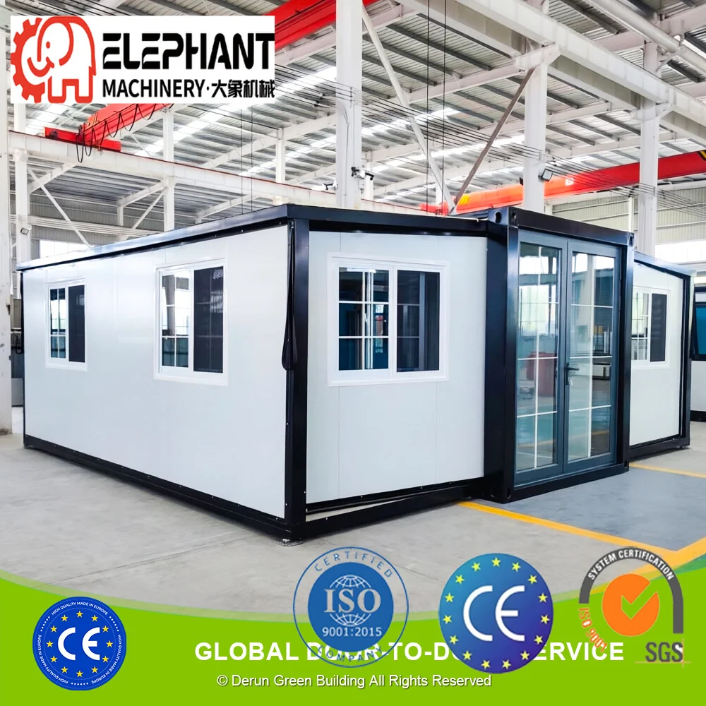 2026 Luxury Modern Expandable House 40 ft with Kitchen Cabinets and Shower for Disaster Relief Emergency Housing Easy DIY Strong