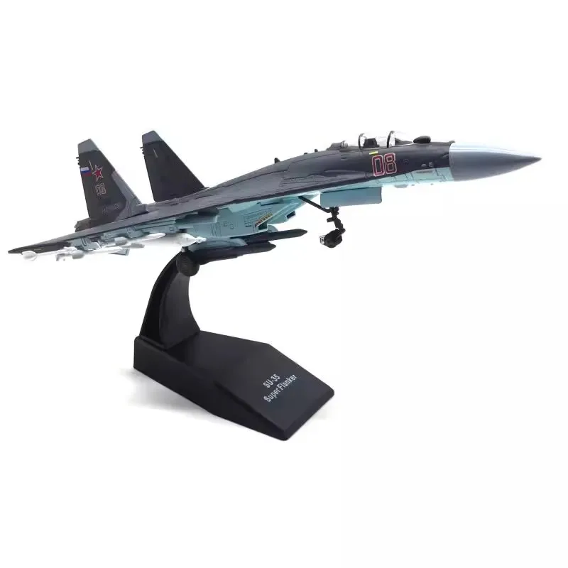 1/100 Scale Russian Su-35 Fighter Simulation Model Miniature Metal Alloy Aircraft Collectible Replica Model