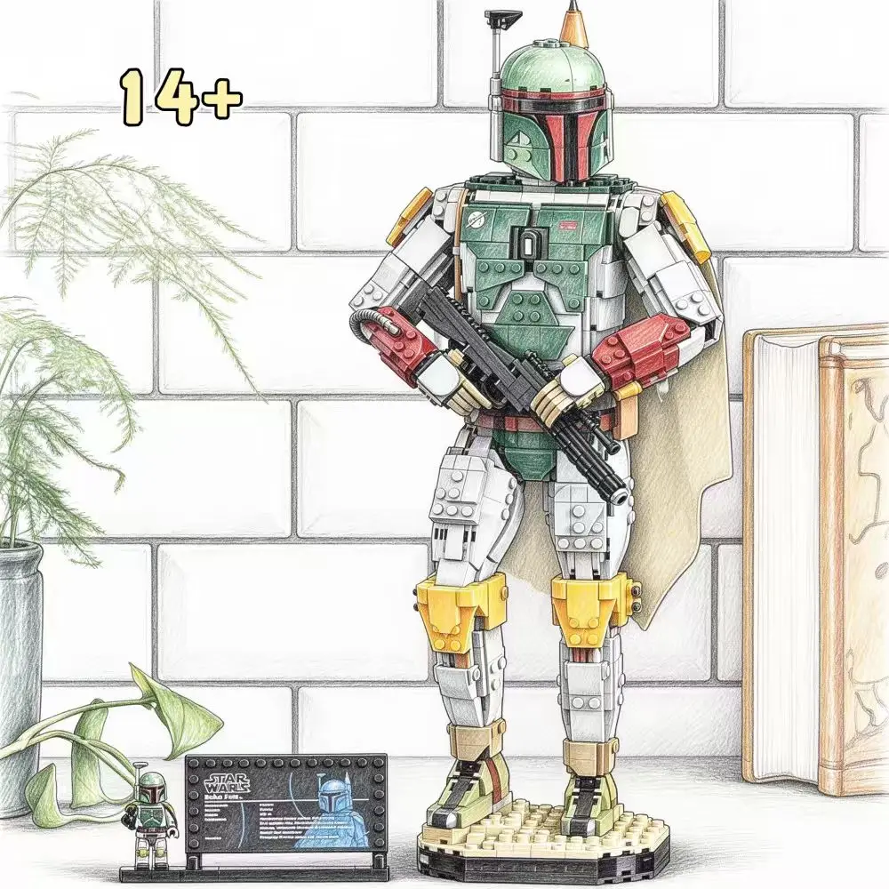 2026 New 1544PCS Decoration Bounty Series Boba Home Decoration Model Ornament Adult Birthday Gift