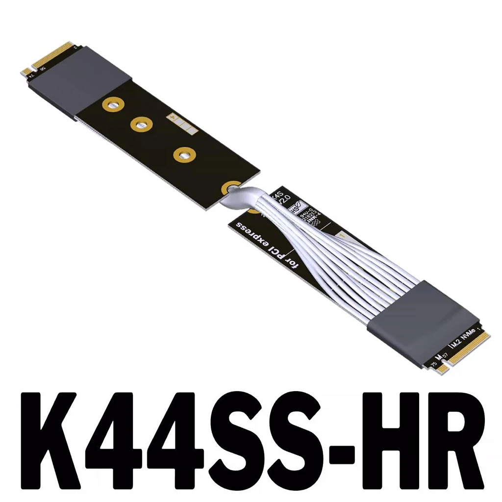 M.2 NVMe PCIe5.0 x4 Gen5 128Gbps Signal Extension Cable For Server Industrial Control Testing Male to Male Signal Docking Cable