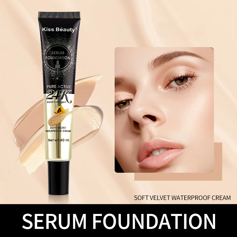 24K Light Water Long last Light Foundation Clear Oil Control BB Cream Repair Concealer Face Foundation Makeup