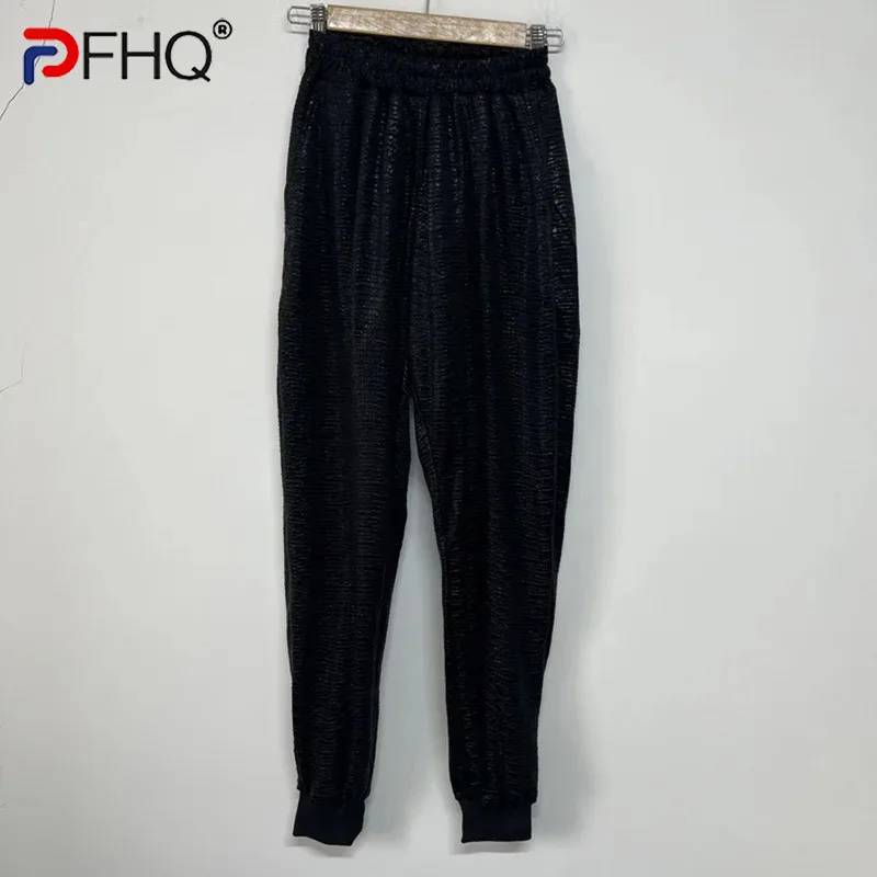 

PFHQ Men's Darkwear Pleated Pencil Pants Tide Elastic Waist Thin Comfortable Avant-garde Original Summer Male Trousers 21Z4790