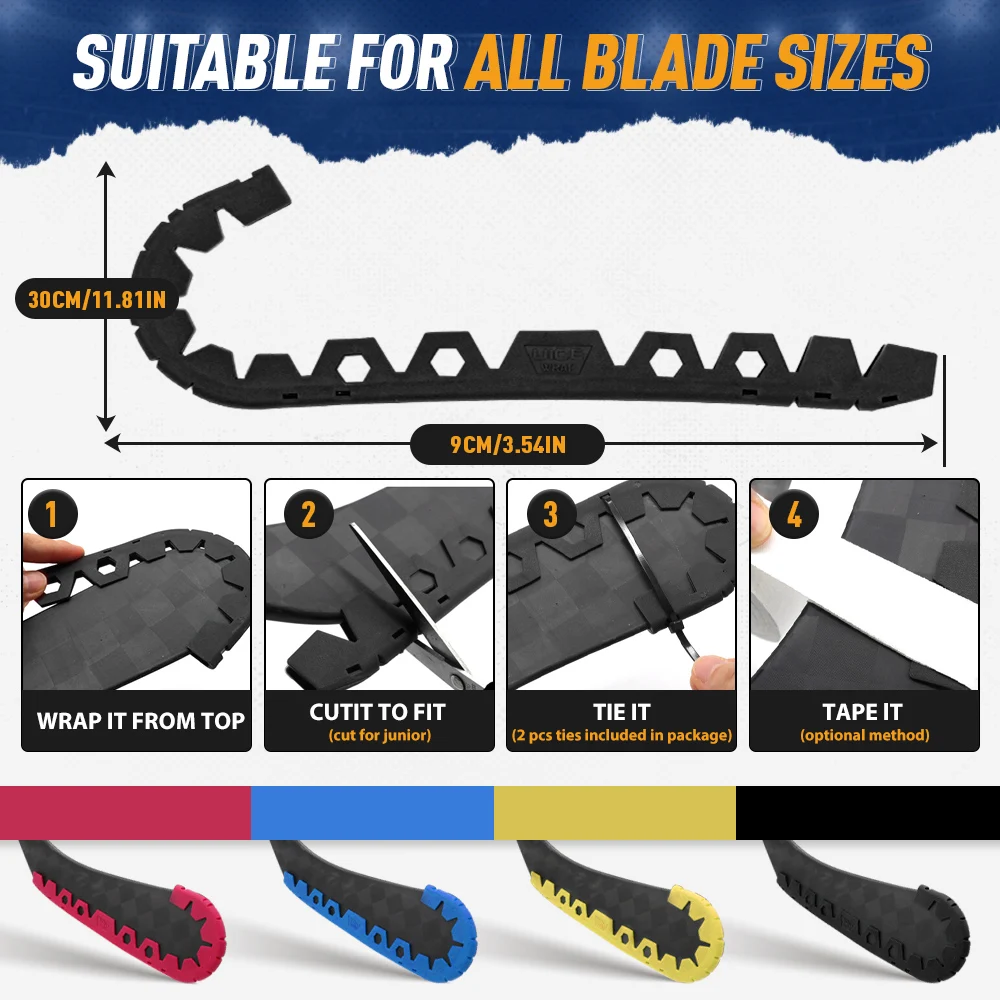 Pro Ice Hockey Stick Blade Protector Hockey Accessories ECO Friendly 7mm Thickness High Toughness For Hockey Training Equipment