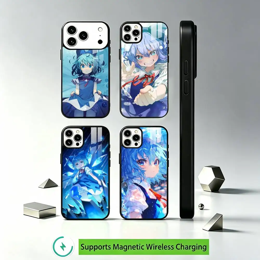 Touhou Project Cirno Game Phone Case For iPhone17,16,15,14,13,12 Plus,Pro Allows magnetic wireless charging