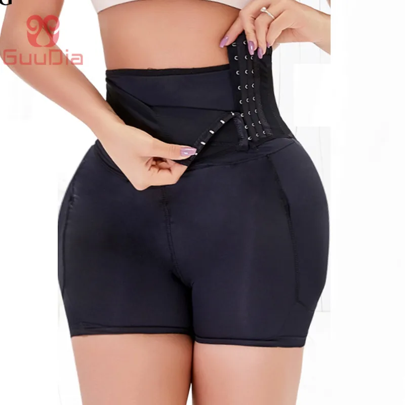 GUUDIA majtki z wyściełaniem 4 podkładki Hip Butt wyściółka Shaper z bielizną wyszczuplającą brzuch Butt Lifter bielizna modelująca urządzenie do modelowania sylwetki szorty