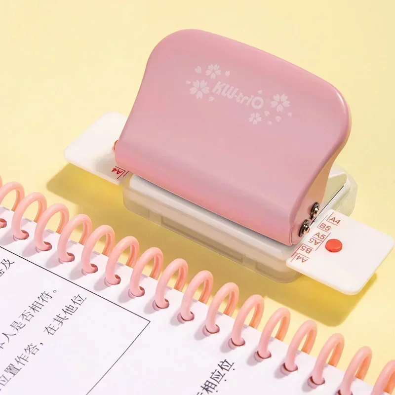 6-Hole Paper Punch Handheld Metal Hole Puncher Capacity 6mm for A4 A5 B5 for Notebook Scrapbook Diary Binding