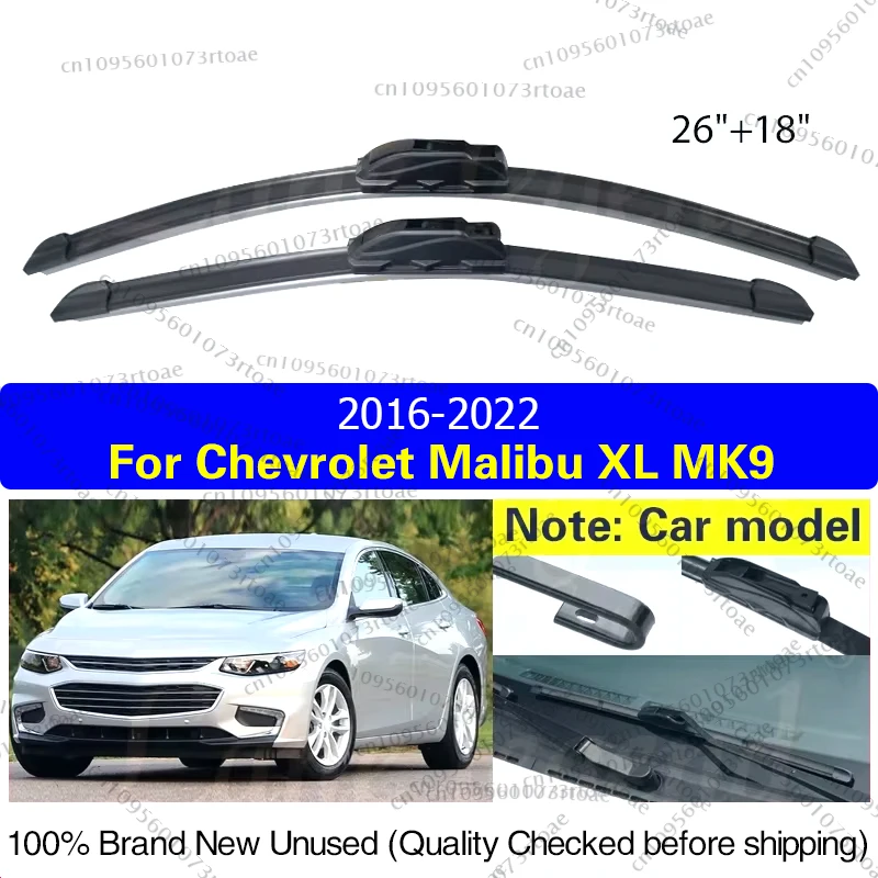 

Car Wiper Blade For Chevrolet Malibu XL MK9 2016 2017 2018 2019 2020 2021 2022 Front Windscreen Window Car Accessories 26"+18"