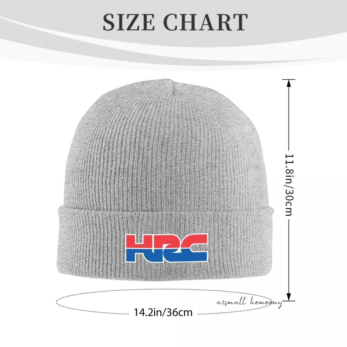 HRC Pattern Printing High Quality Knitted Hat for Women and Men Casual Beanie Hat Cap Winter Soft Warm Caps Unisex