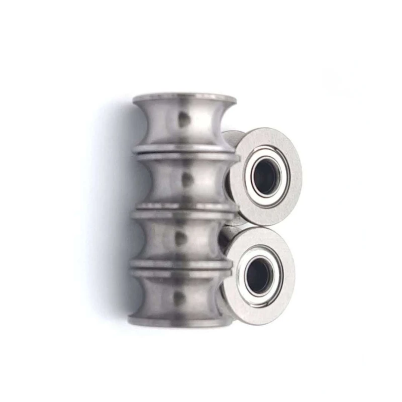 1 piece Bearing Steel/Carbon Steel   U624zz Guide Rail U-groove V-groove Embedded Pulley Bearing 624UU 4 * 13 * 7 mm