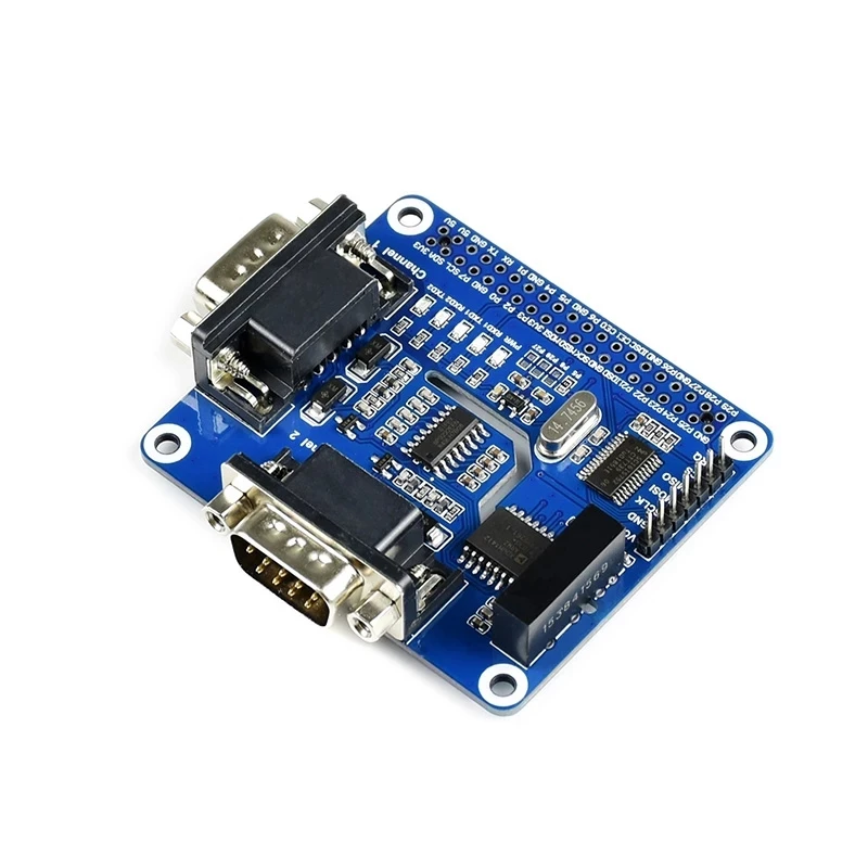 Isolado RS232 Expansion Board Module, Solução para Raspberry Pi, Dual-Channel, SC16IS752 + SP3232