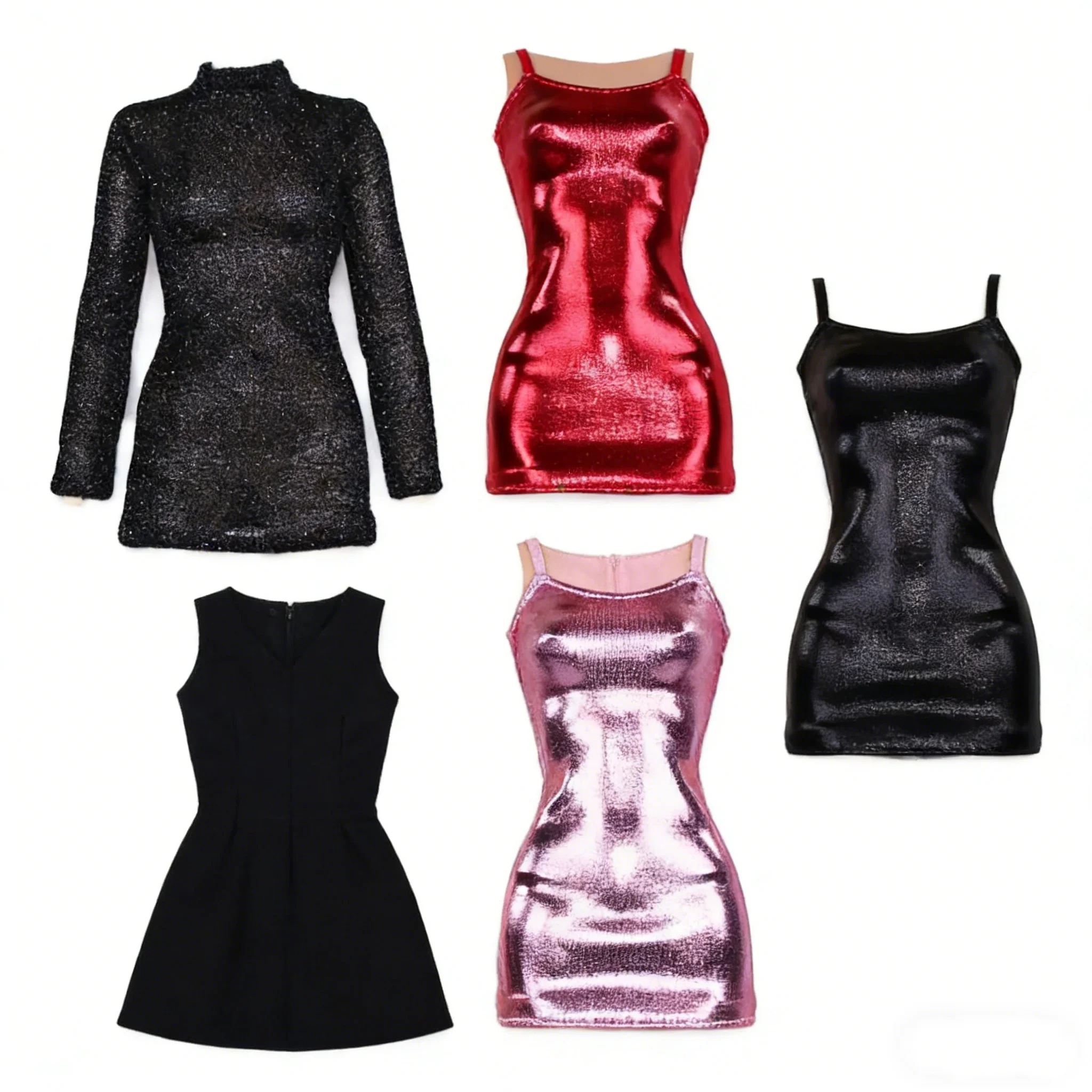 

30cm doll dress / braces skirt long sleeve leopard dress outfit for 1/6 BB Xinyi FR ST PP Doll clothes accessories