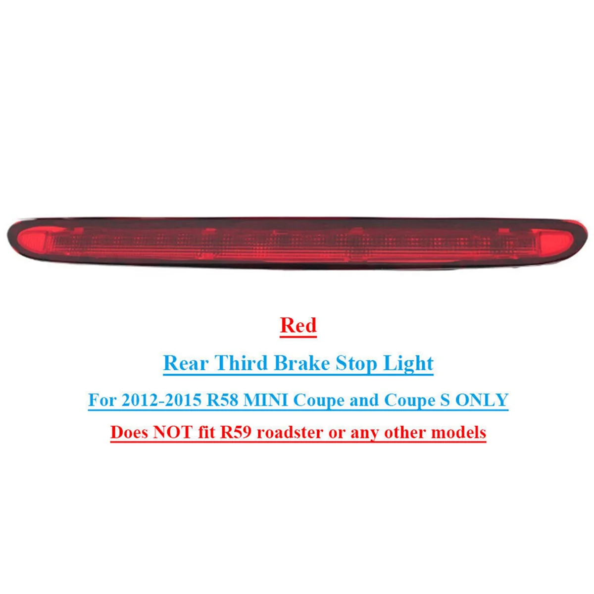 Red Car Third High Level Brake Stop Light Fit for BMW R58 MINI Coupe and Coupe S 2012-2015 63252758940