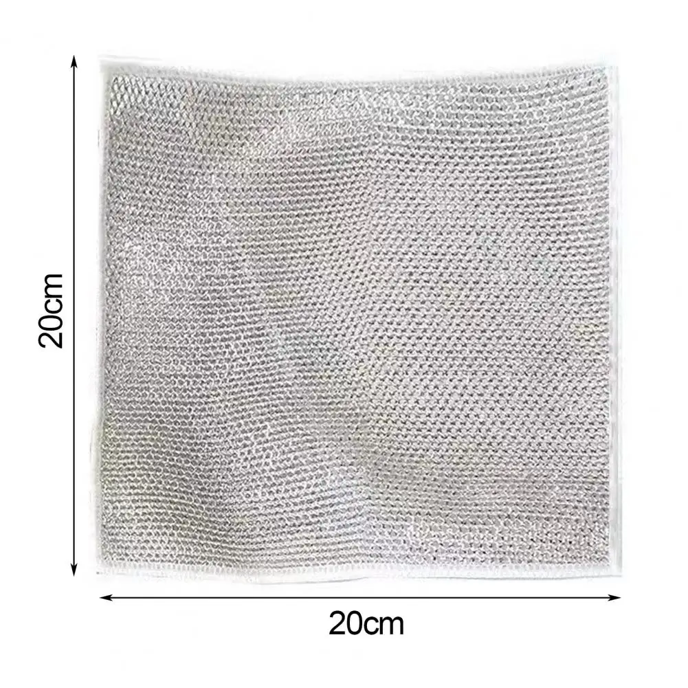 2Pcs Cleaning Cloth Non-Scratch Wire Dishcloth Fine Hole Wire Dishwashing Rags Stove Pot Cleaning Rag Home Kitchen Pot Scrubber