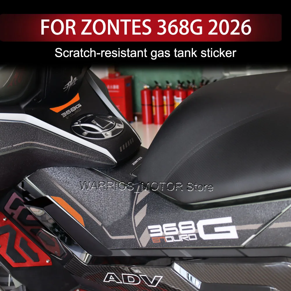 368G Tank Protective For ZONTES ZT368G 2024-2026 Paint Protection Sticker Thick Frosted Stickers ZT368G Thick Frosted Stickers