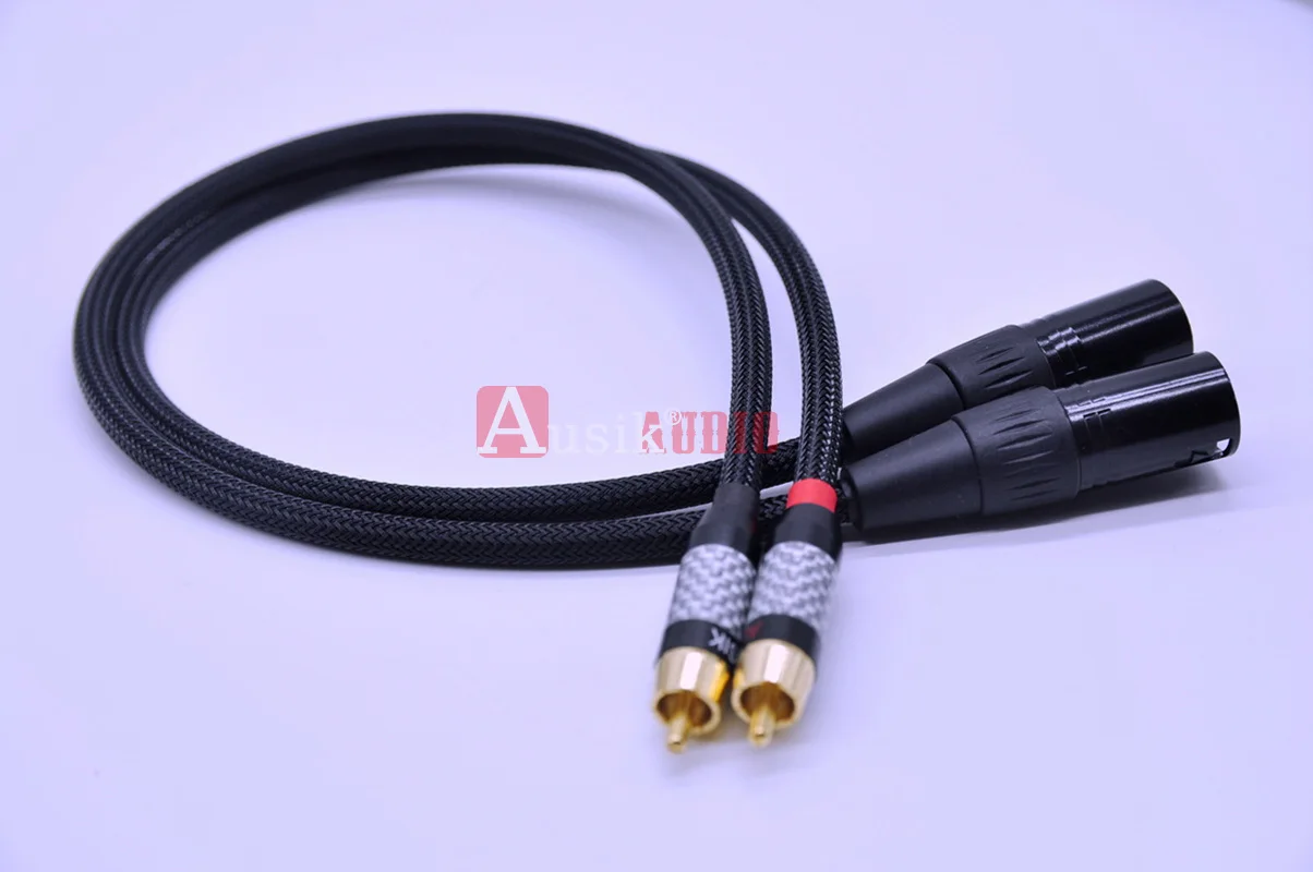 1Pair HIFI RCA To Male XLR Canare Audio Cable / 0.2m 0.3m 0.5m 1m 1.5m 2m 3m 5m / AUSIK AS008