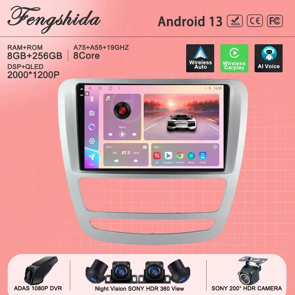 

Android 13 For JAC T6 T8 2015 2016 2018 2022 2021 Car Radio Screen Multimedia Player Navigation No 2din DVD Stereo Head Unit