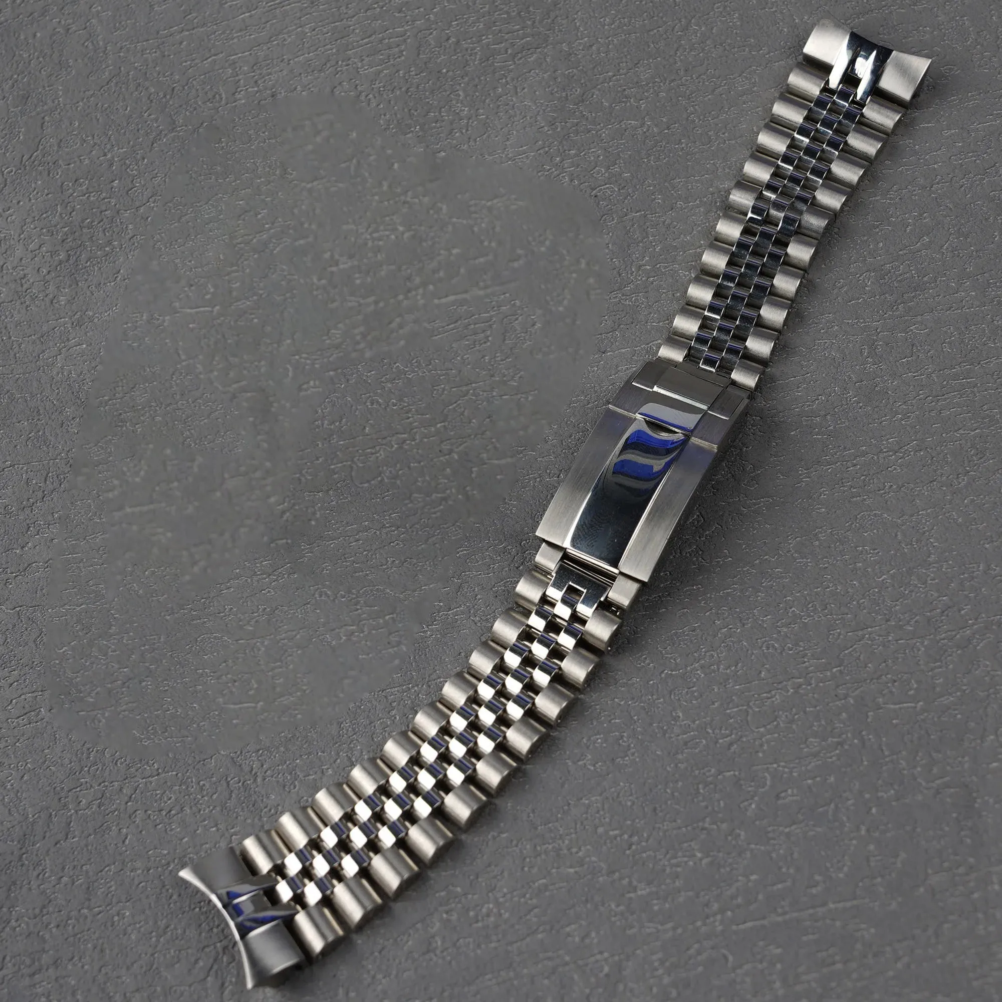Rolamy 20mm Jubilee Strap 316 Stainless Steel Solid Curved-End Band For Seiko Prospex Alpinist SPB115/117/121/123 SARB013/015