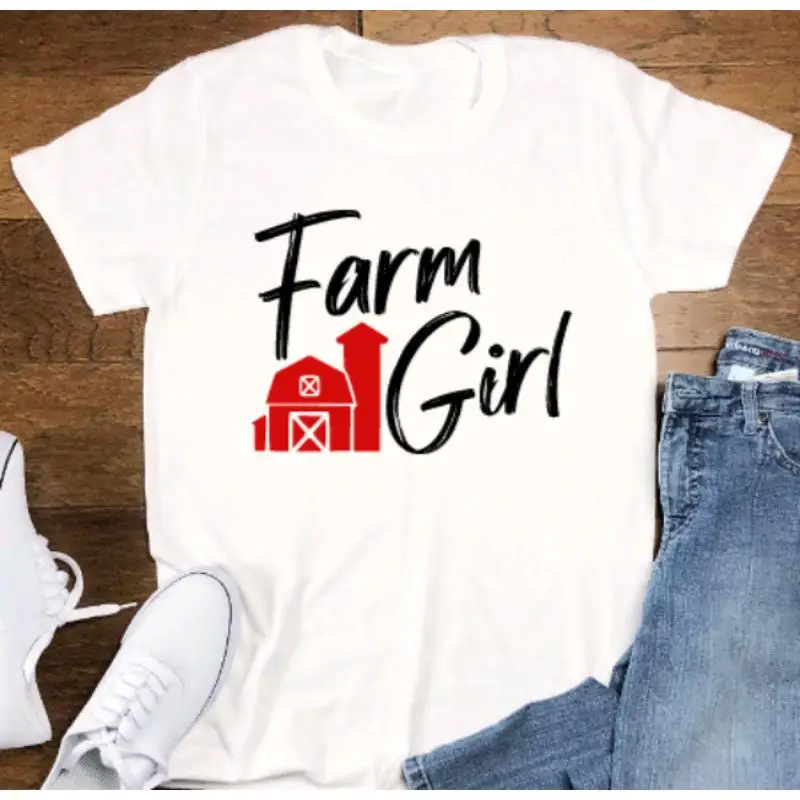 Farm Girl White T Shirt