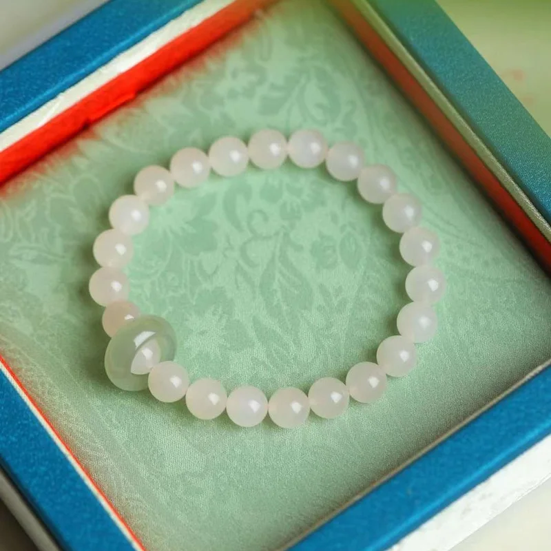 

Supply Chain Natural Hotan Jade Qinghai Old Material Pink Running Ring Bracelet