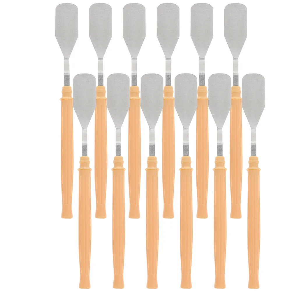 

12 Pcs Palette Knife Oil Painting Scrapers Spatula Supplies Plastic Drawing Spatulas Tools