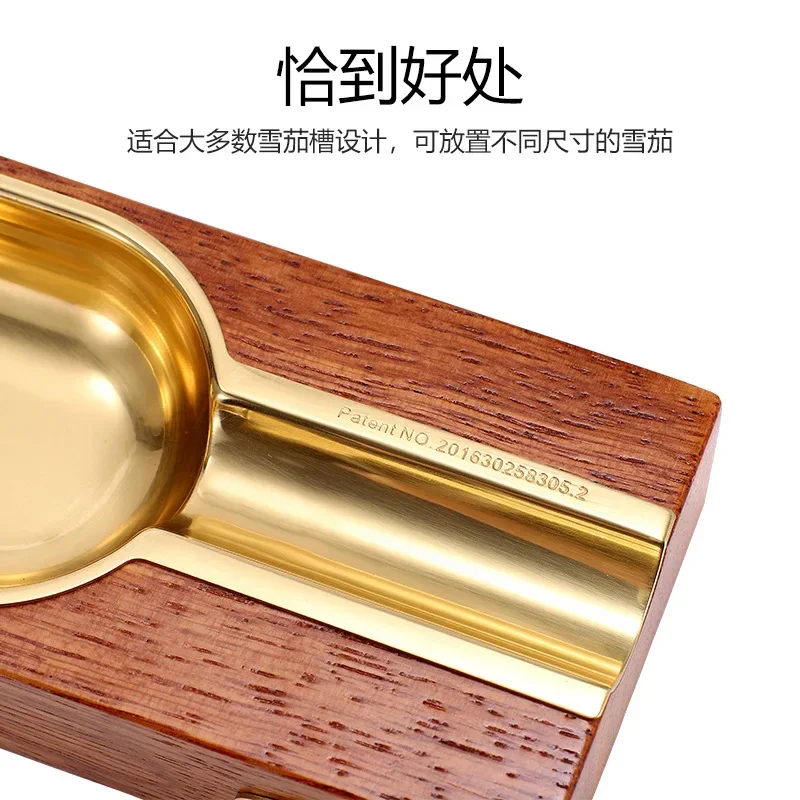 Smoke extinguisher Solid wood high-end household portable single cigarette slot cigar tank