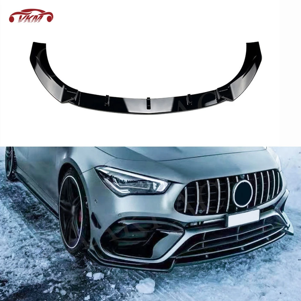 ABS Material Body Kits for Mercedes Benz CLA Class C118 X118 AMG 2020-2023 Front Bumper Lip Bumper Cover Car Accessories