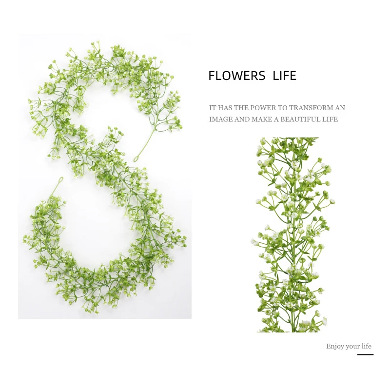 

Artificial Lily of The Valley Garland Vine -Fake Hanging Flowers for Wedding Arch Decor, Wall Backdrop, Home Garden Hotel Party