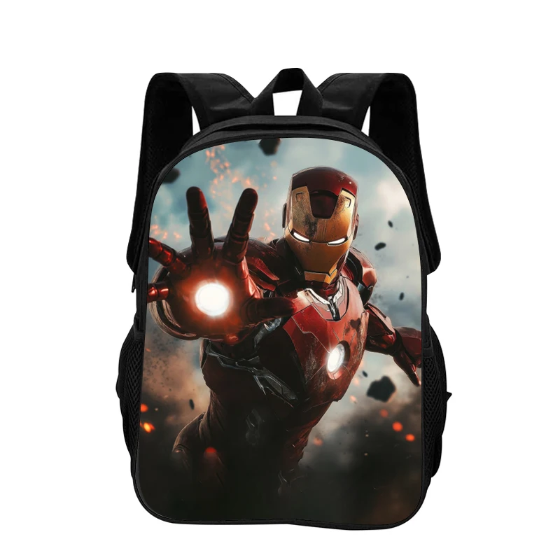 Iron Man กระเป๋าเป้สะพายหลังการ์ตูน Superhero กระเป๋าเป้สะพายหลังเด็กเด็กกีฬากลางแจ้งกระเป๋าเป้สะพายหลังเด็กของขวัญ