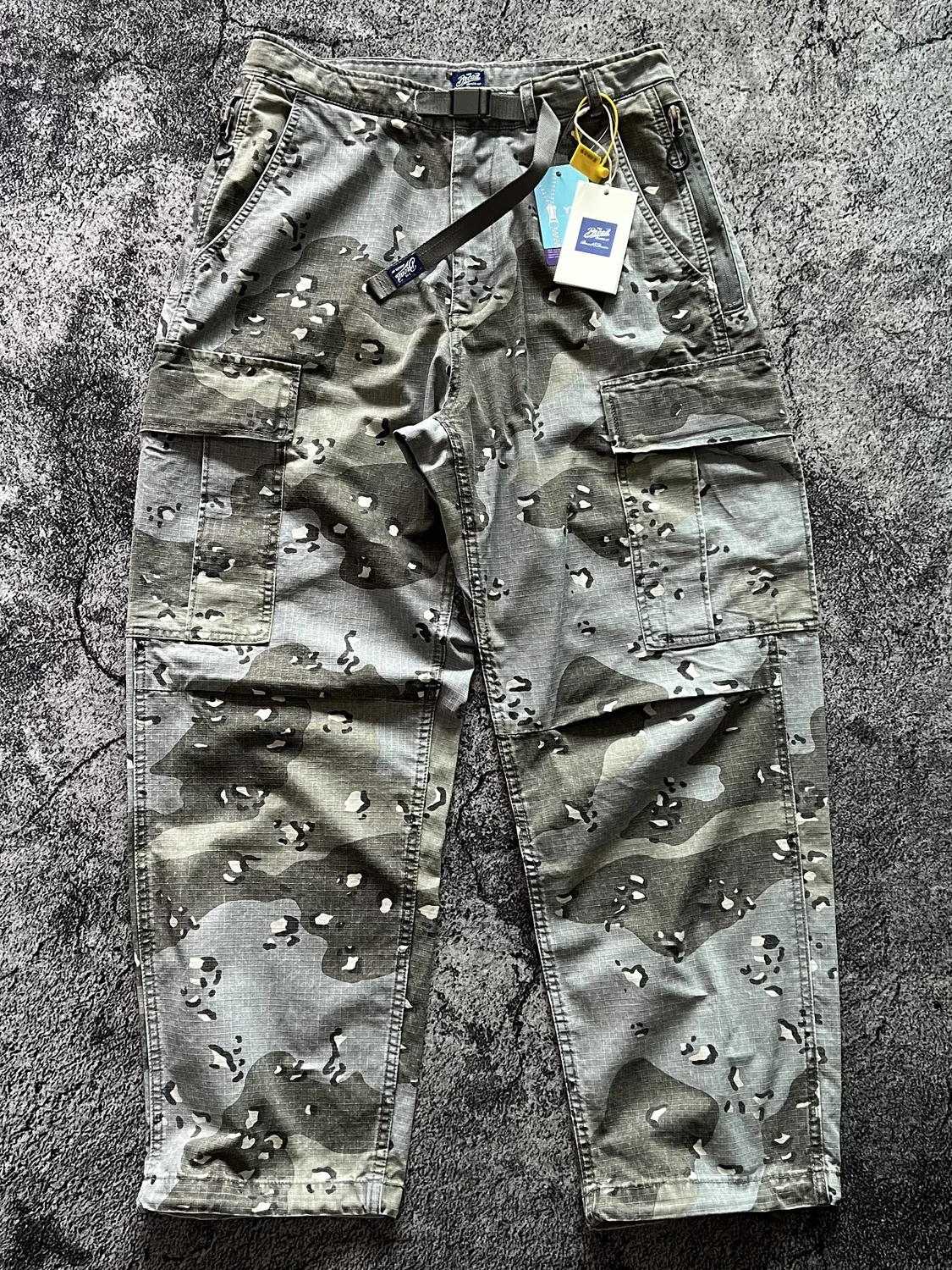 

Retro American Waed Multi-ket Loose Adjustable Cuff Workwear Pure Cotton ey Camouflage Long Trousers for Men Casual Sle