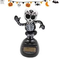 車のダッシュボードの装飾、スケルトンの装飾、ソーラーエネルギーの小石の頭、ハロウィーンの小道具、創造的なおもちゃ、フェスティバルのギフト、2023