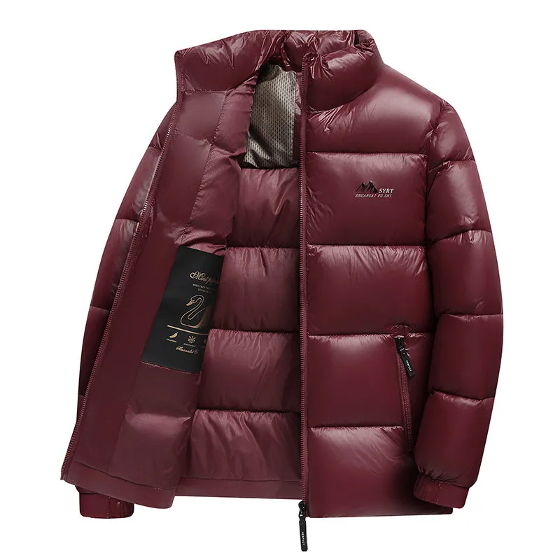 ملابس خارجية شتوية للرجال من القطن من Jaet لامعة وياقة واقفة كاجوال للخبز ملابس خارجية للشباب قابلة للتنفس والدفء غير الرسمي #3