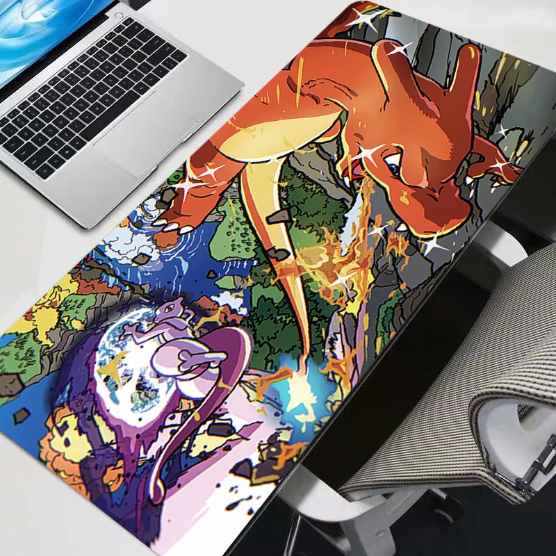 

Коврик для мыши для геймеров Pokemon Pikachu, прочный настольный коврик для ПК, компьютера, сексуальный аниме-коврик для мыши, аксессуары для игровой клавиатуры, коврик для мыши