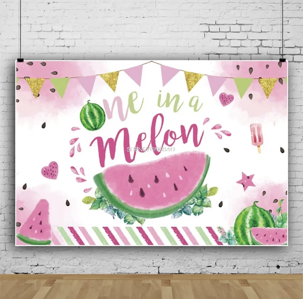 Фон для фотосъемки клубника и арбуз Сладкий День Рождения новорожденные дети Душ девочки фотостудия фон