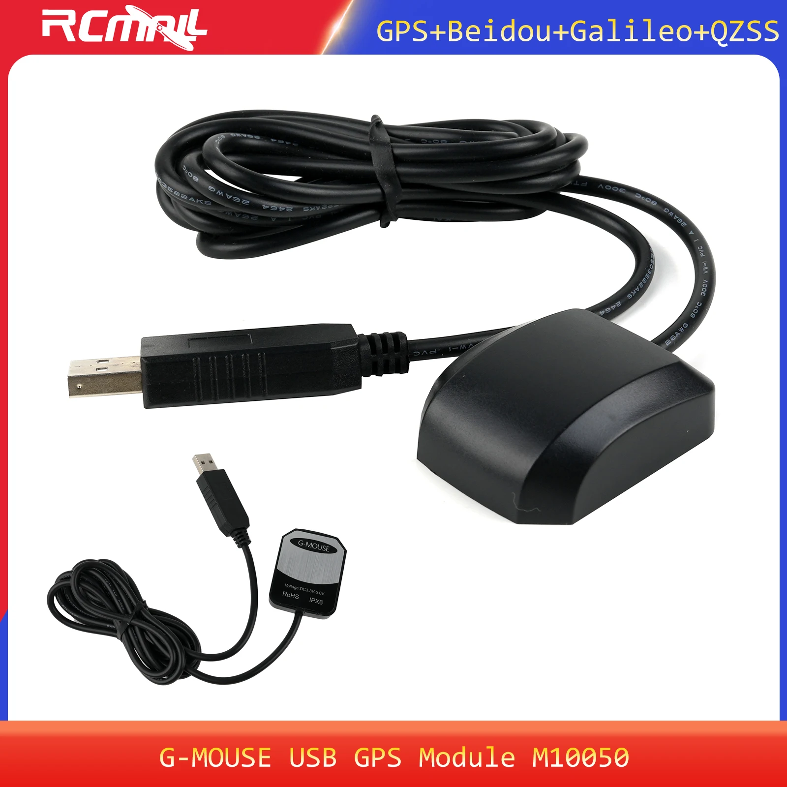 G-MOUSE USB GPS Module M10050 with Flash PL2303GL USB-to-serial with Magnetic Base GNSS Receiver for Car Boat Laptop Navigation
