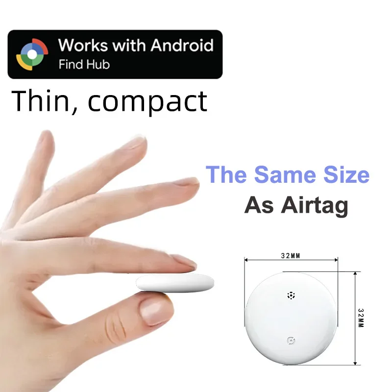 Mini Tracker Bluetooth Google Find My Device Portable Locator Key Loss Prevention  IP67 Waterproof Devices Only for Android