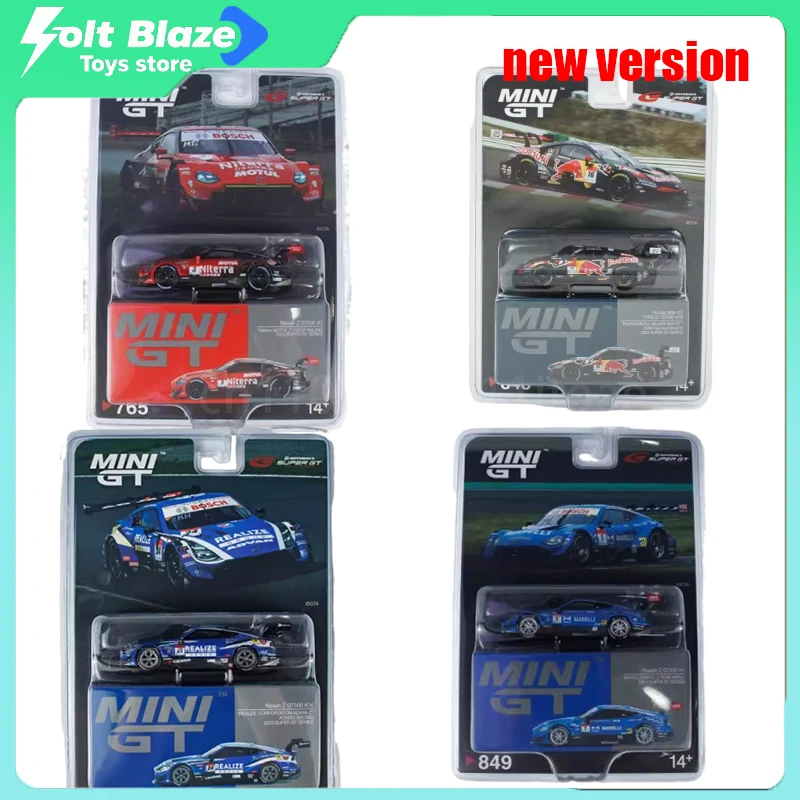 

MINI GT 1/64 SUPER GT Nissan Z GT500 # 1 # 3 # 24 Honda NSX-GT Type S Модель автомобиля из сплава с статическим дисплеем Модели автомобилей Коллекция для мальчиков Подарок