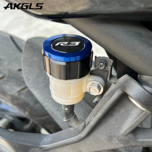 Imagen 2 del producto Para Yamaha YZF R3 YZF-R3 YZFR3 2015-2022 protección de tapa de aceite de freno delantero y trasero de motocicleta y tapa de llenado de aceite accesorios R3