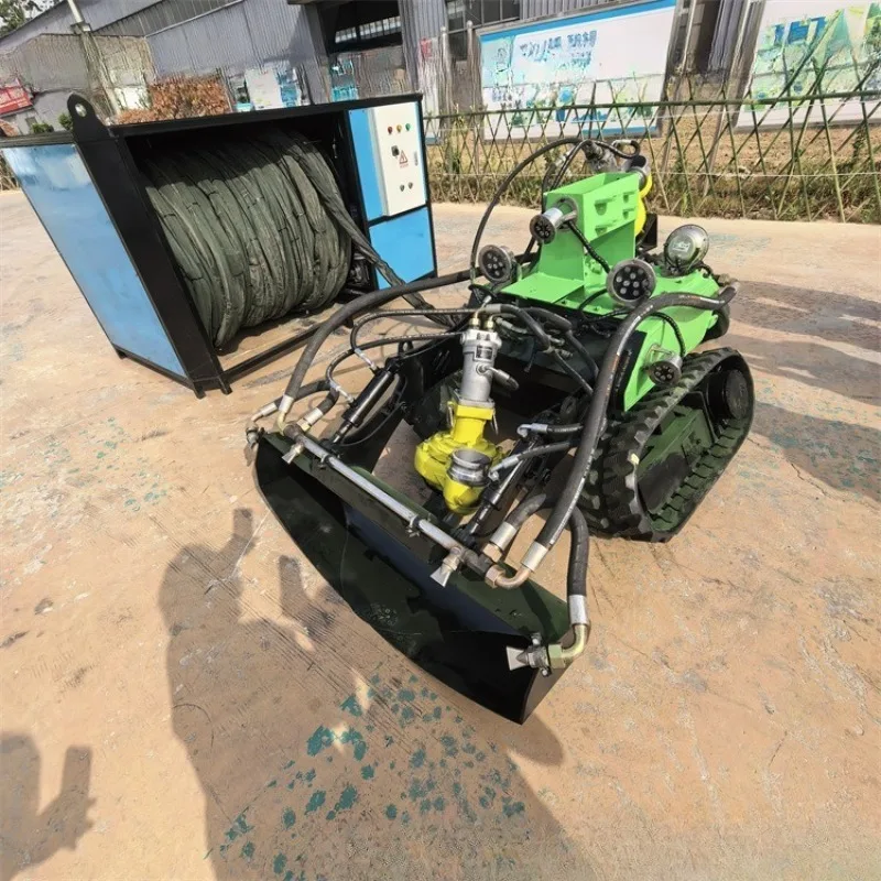 Pipeline dredging crawler robot, explosion-proof underwater dredging equipment, high-lift double slurry pump dredging robot
